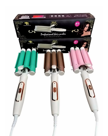 Onduladora de cabello 3 tubos